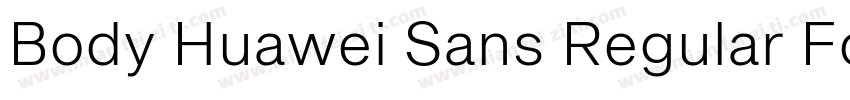 Body Huawei Sans Regular Font字体转换